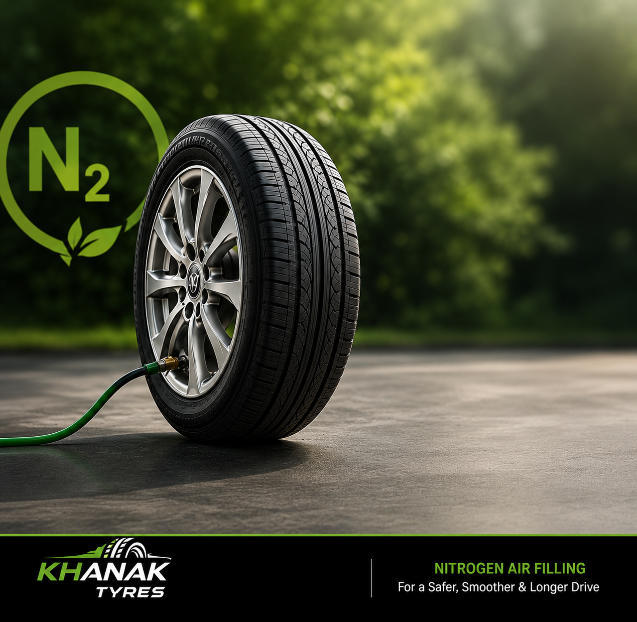 Nitrogen tyre filling