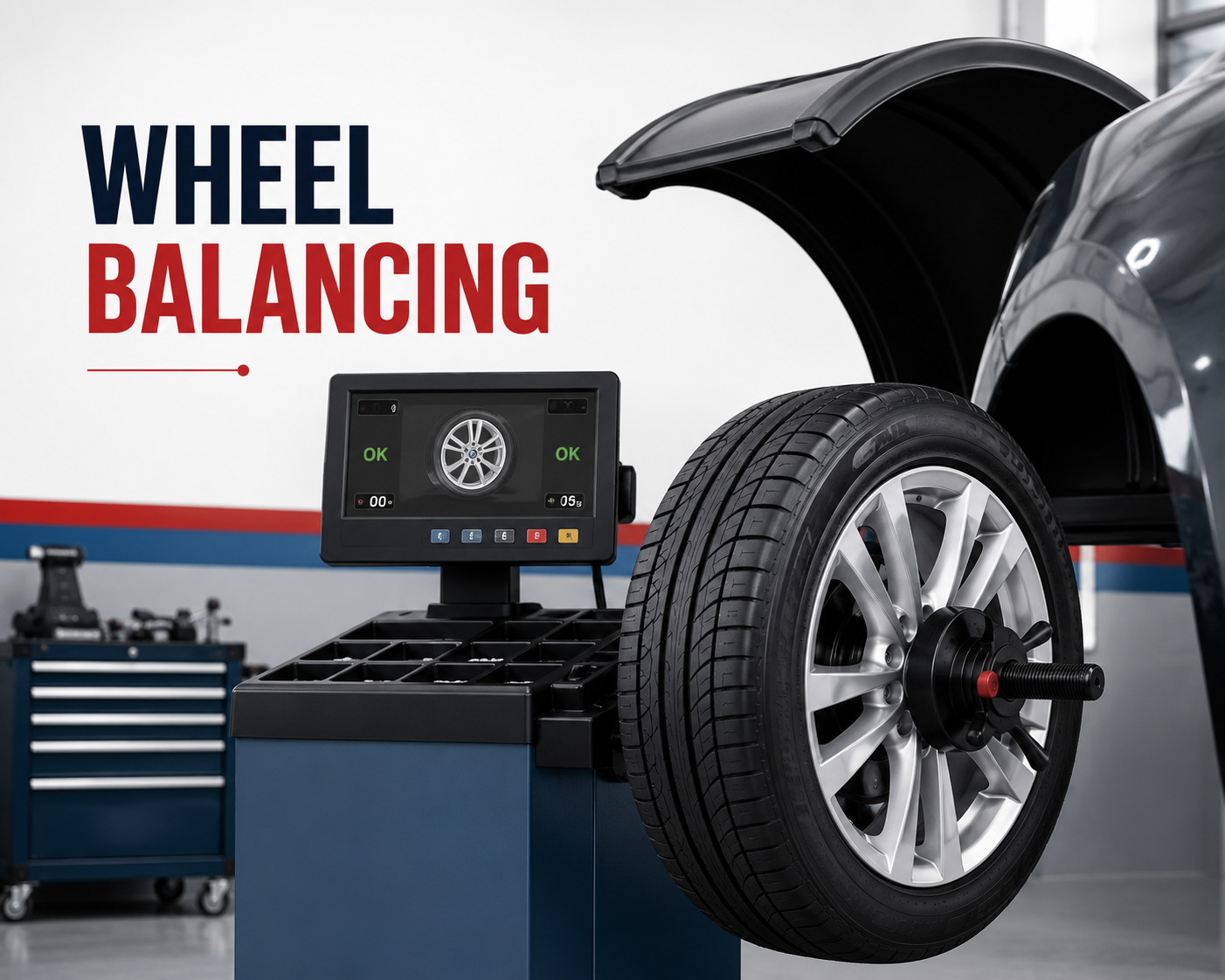 Wheel balancing service to eliminate vibration Gurugram