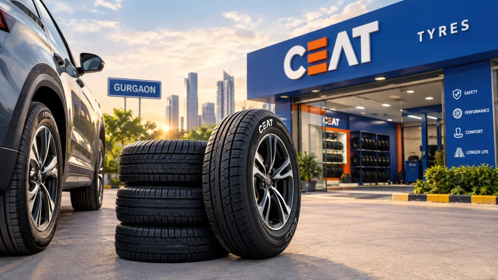 CEAT tyres at a tyre dealership in Gurgaon
